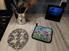 Load image into Gallery viewer, South Dakota Pasque Flowers in Watercolor Pair of Pot Holders