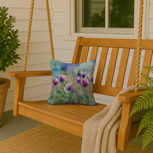 Load image into Gallery viewer, South Dakota Pasque Flowers in Watercolor Throw Pillow