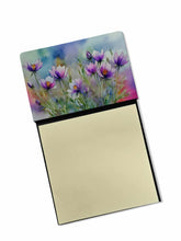 Load image into Gallery viewer, South Dakota Pasque Flowers in Watercolor Sticky Note Holder- Refiilable Desk Accessory Note Pad