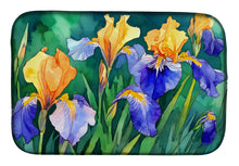 Load image into Gallery viewer, Tennessee Iris in Watercolor Dish Drying Mat