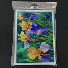 Load image into Gallery viewer, Tennessee Iris in Watercolor Greeting Cards -  Blank Note Cards – 8-Pack of Artist-Designed Cards with Envelopes