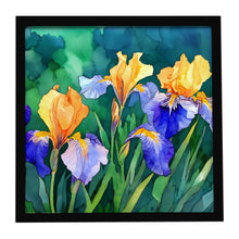 Load image into Gallery viewer, Tennessee Iris in Watercolor Framed Metal Print