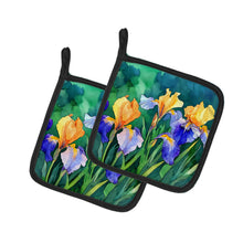 Load image into Gallery viewer, Tennessee Iris in Watercolor Pair of Pot Holders
