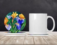 Load image into Gallery viewer, Tennessee Iris in Watercolor Large Sandstone Coasters Pack of 4