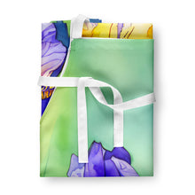 Load image into Gallery viewer, Tennessee Iris in Watercolor Apron – Artist-Designed Kitchen, BBQ &amp; Craft Apron