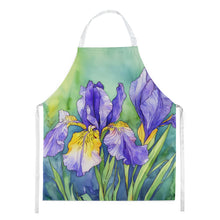 Load image into Gallery viewer, Tennessee Iris in Watercolor Apron – Artist-Designed Kitchen, BBQ &amp; Craft Apron