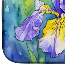 Load image into Gallery viewer, Tennessee Iris in Watercolor Dish Drying Mat