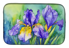 Load image into Gallery viewer, Tennessee Iris in Watercolor Dish Drying Mat