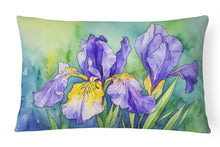 Load image into Gallery viewer, Tennessee Iris in Watercolor Fabric Decorative Pillow