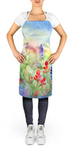 Load image into Gallery viewer, Texas Bluebonnets in Watercolor Apron – Artist-Designed Kitchen, BBQ &amp; Craft Apron