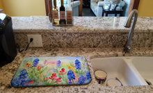 Load image into Gallery viewer, Texas Bluebonnets in Watercolor Dish Drying Mat