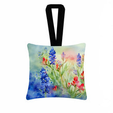 Load image into Gallery viewer, Texas Bluebonnets in Watercolor Hanging Square Fabric Ornament 3.5 × 3.5