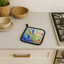 Load image into Gallery viewer, Texas Bluebonnets in Watercolor Pair of Pot Holders
