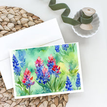 Load image into Gallery viewer, Texas Bluebonnets in Watercolor Greeting Cards -  Blank Note Cards – 8-Pack of Artist-Designed Cards with Envelopes