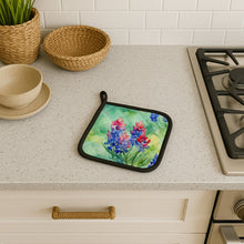 Load image into Gallery viewer, Texas Bluebonnets in Watercolor Pair of Pot Holders