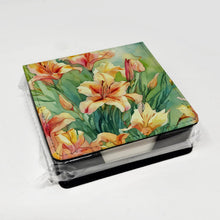Load image into Gallery viewer, Utah Sego Lilies in Watercolor PU Leather Note Paper Holder