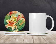 Load image into Gallery viewer, Utah Sego Lilies in Watercolor Large Sandstone Coasters Pack of 4