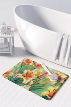 Load image into Gallery viewer, Utah Sego Lilies in Watercolor Memory Foam Kitchen Mat