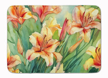 Load image into Gallery viewer, Utah Sego Lilies in Watercolor Memory Foam Kitchen Mat