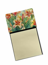 Load image into Gallery viewer, Utah Sego Lilies in Watercolor Sticky Note Holder- Refiilable Desk Accessory Note Pad