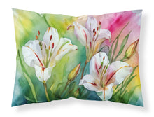 Load image into Gallery viewer, Utah Sego Lilies in Watercolor Fabric Standard Pillowcase – Artistic Decorative Front, White Back