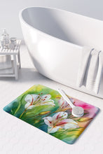 Load image into Gallery viewer, Utah Sego Lilies in Watercolor Memory Foam Kitchen Mat