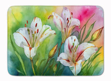 Load image into Gallery viewer, Utah Sego Lilies in Watercolor Memory Foam Kitchen Mat