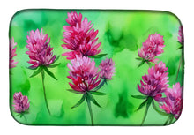 Load image into Gallery viewer, Vermont Red Clover in Watercolor Dish Drying Mat
