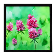 Load image into Gallery viewer, Vermont Red Clover in Watercolor Framed Metal Print