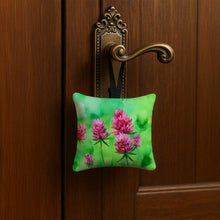 Load image into Gallery viewer, Vermont Red Clover in Watercolor Hanging Square Fabric Ornament 3.5 × 3.5