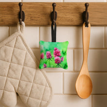 Load image into Gallery viewer, Vermont Red Clover in Watercolor Hanging Square Fabric Ornament 3.5 × 3.5