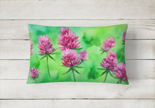 Load image into Gallery viewer, Vermont Red Clover in Watercolor Fabric Decorative Pillow