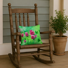 Load image into Gallery viewer, Vermont Red Clover in Watercolor Throw Pillow