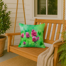 Load image into Gallery viewer, Vermont Red Clover in Watercolor Throw Pillow