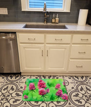 Load image into Gallery viewer, Vermont Red Clover in Watercolor Memory Foam Kitchen Mat