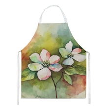 Load image into Gallery viewer, Virginia American Dogwood in Watercolor Apron – Artist-Designed Kitchen, BBQ &amp; Craft Apron