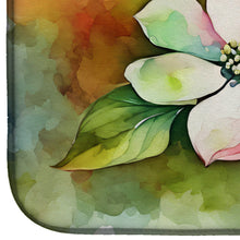 Load image into Gallery viewer, Virginia American Dogwood in Watercolor Dish Drying Mat