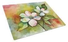 Load image into Gallery viewer, Virginia American Dogwood in Watercolor Glass Cutting Boards – Durable, Decorative Kitchen Art Large