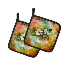 Load image into Gallery viewer, Virginia American Dogwood in Watercolor Pair of Pot Holders