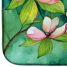 Load image into Gallery viewer, Virginia American Dogwood in Watercolor Dish Drying Mat