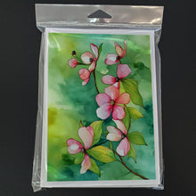 Load image into Gallery viewer, Virginia American Dogwood in Watercolor Greeting Cards -  Blank Note Cards – 8-Pack of Artist-Designed Cards with Envelopes