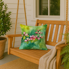 Load image into Gallery viewer, Virginia American Dogwood in Watercolor Throw Pillow