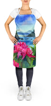 Load image into Gallery viewer, Washington Coast Rhododendrons in Watercolor Apron – Artist-Designed Kitchen, BBQ &amp; Craft Apron
