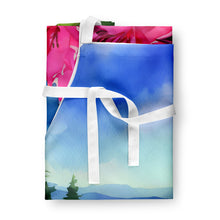 Load image into Gallery viewer, Washington Coast Rhododendrons in Watercolor Apron – Artist-Designed Kitchen, BBQ &amp; Craft Apron