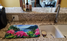 Load image into Gallery viewer, Washington Coast Rhododendrons in Watercolor Dish Drying Mat