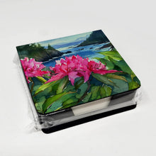 Load image into Gallery viewer, Washington Coast Rhododendrons in Watercolor PU Leather Note Paper Holder