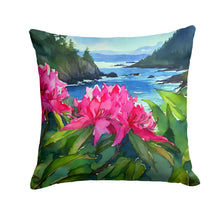 Load image into Gallery viewer, Washington Coast Rhododendrons in Watercolor Throw Pillow