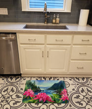 Load image into Gallery viewer, Washington Coast Rhododendrons in Watercolor Memory Foam Kitchen Mat