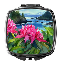Load image into Gallery viewer, Washington Coast Rhododendrons in Watercolor Compact Mirror