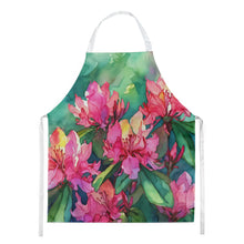 Load image into Gallery viewer, West Virginia Rhododendrons in Watercolor Apron – Artist-Designed Kitchen, BBQ &amp; Craft Apron